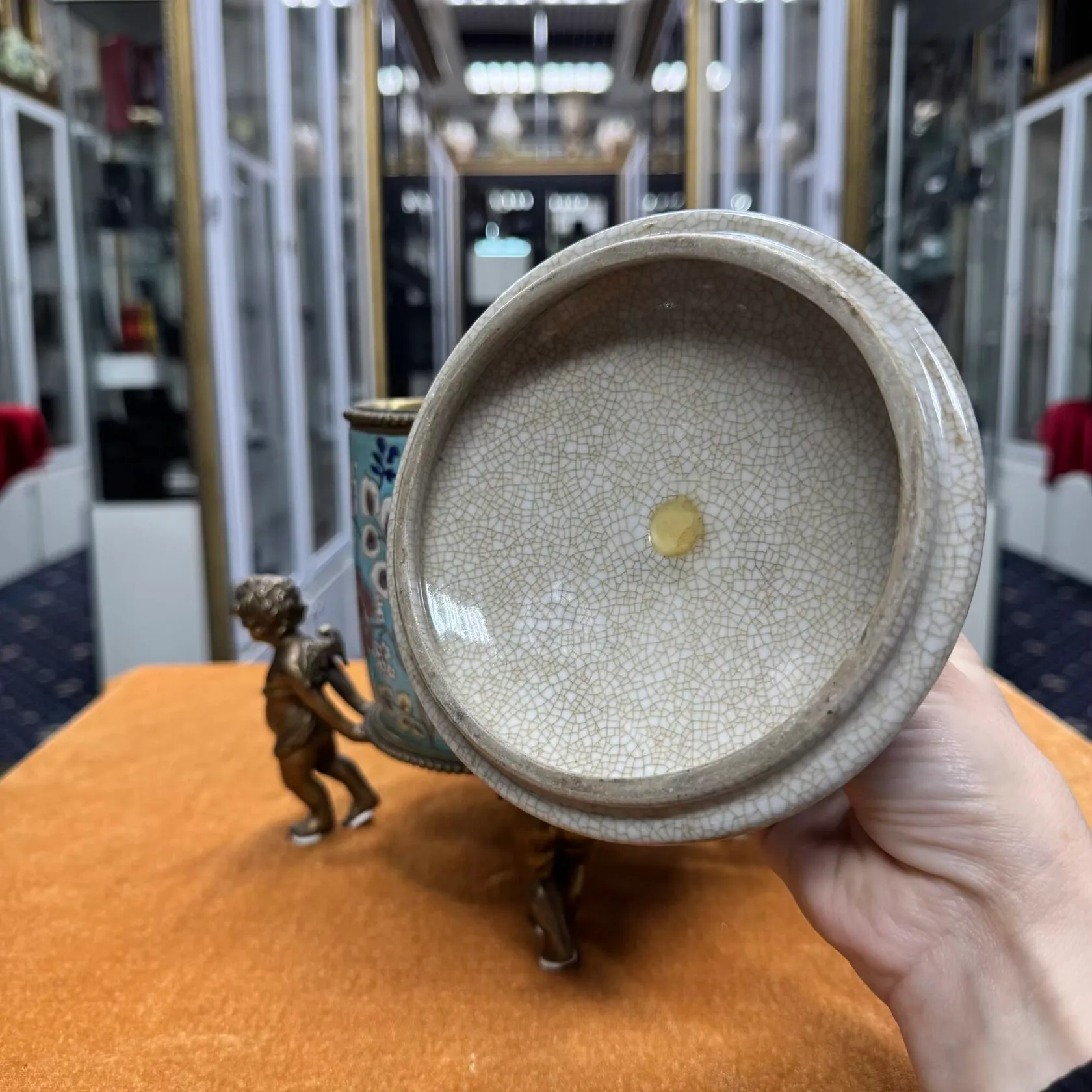 Шкатулка Ангелы голубая